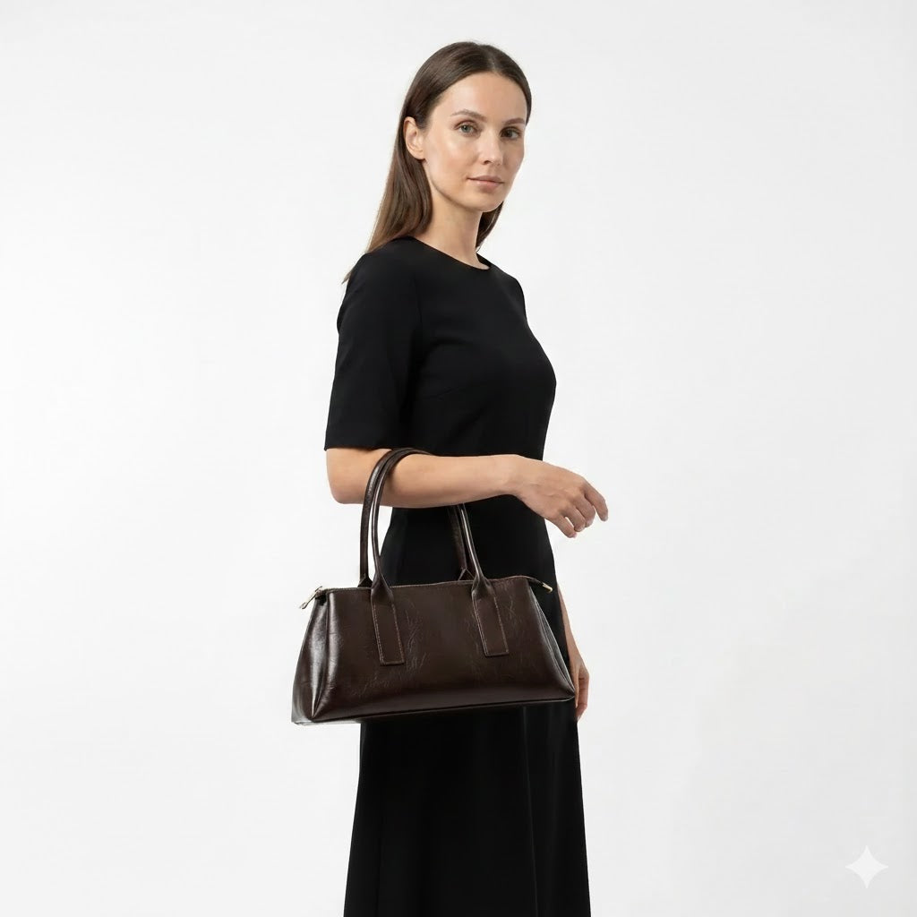 Kadın Şık El ve Kol Çantası Modern Tasarım Günlük Çanta