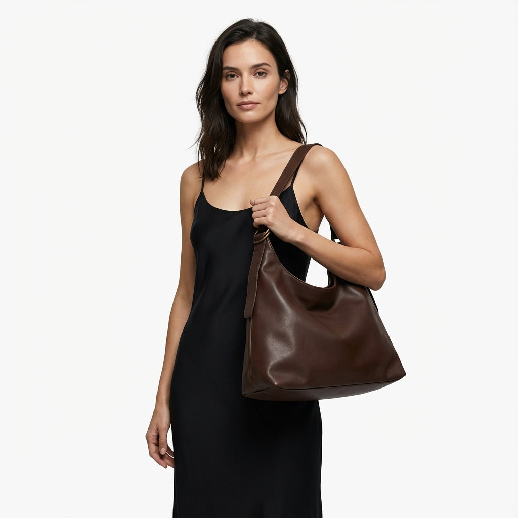 Geniş Hacimli Yumuşak Dokulu Kadın Omuz Çantası