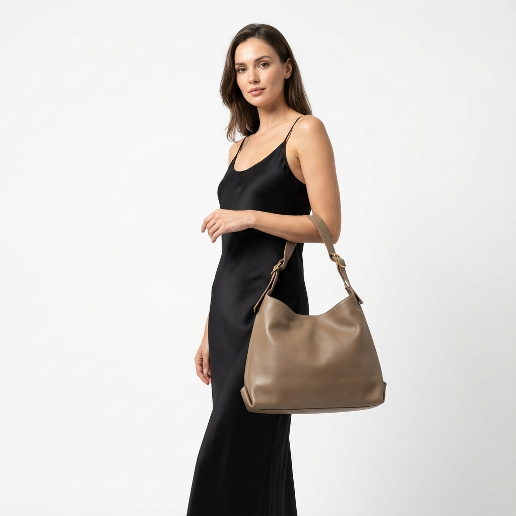 Geniş Hacimli Yumuşak Dokulu Kadın Omuz Çantası