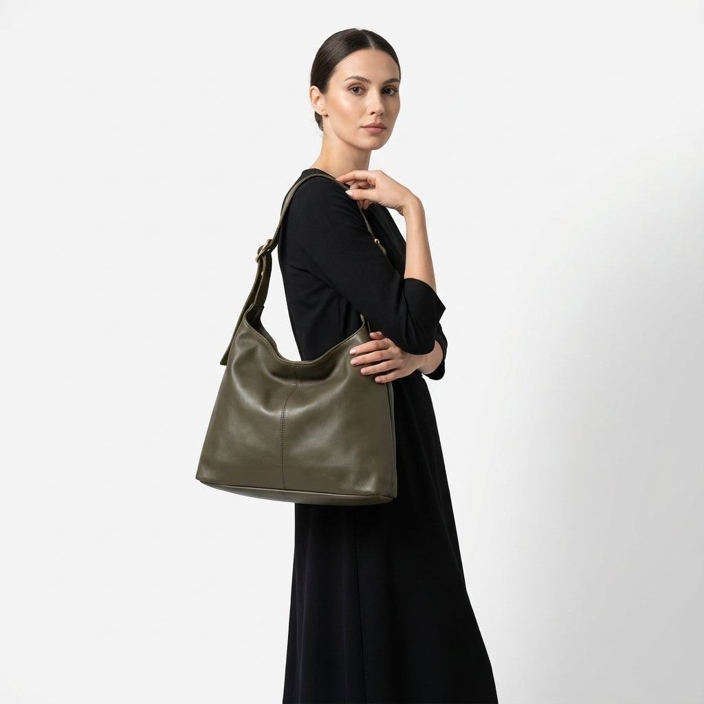 Geniş Hacimli Yumuşak Dokulu Kadın Omuz Çantası