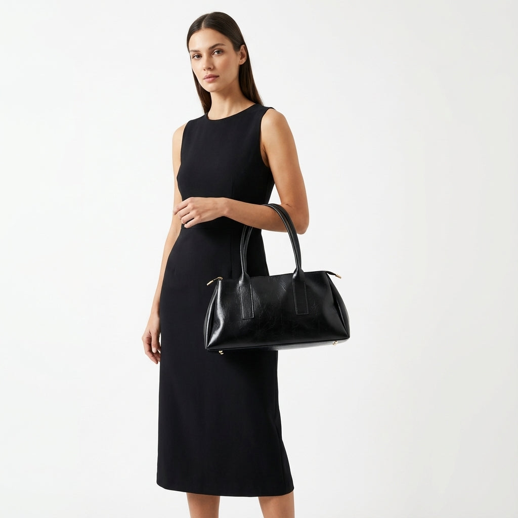 Kadın Şık El ve Kol Çantası Modern Tasarım Günlük Çanta